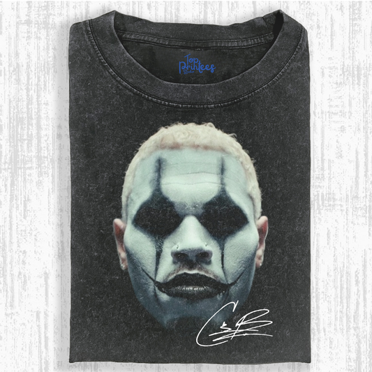Vintage Washed Graphic T-Shirt – For the Moment & CHRIS BROWN
