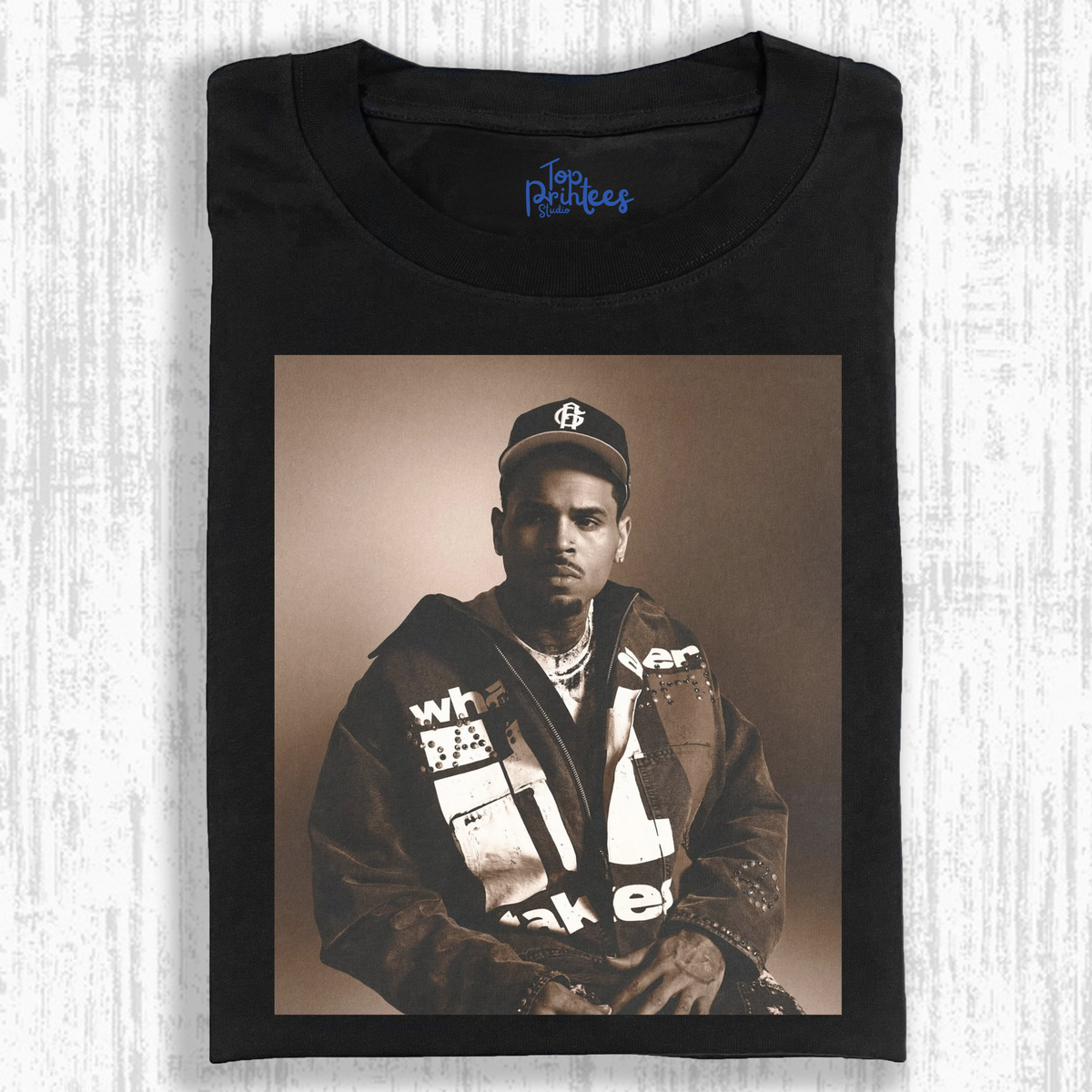 Vintage Washed Graphic T-Shirt – Chris Brown