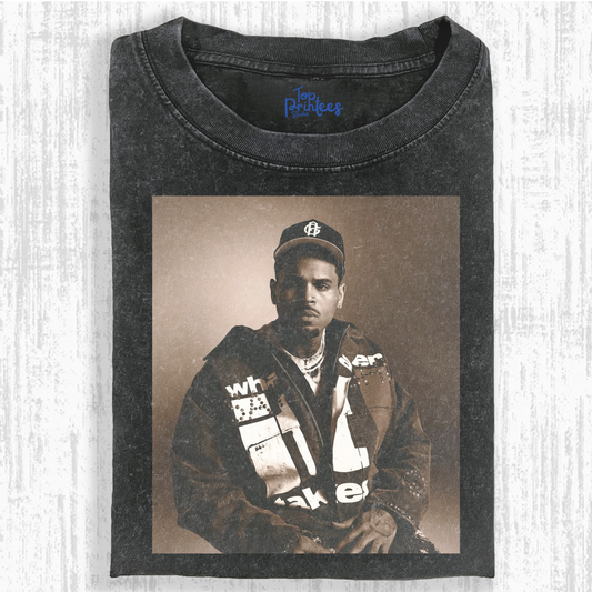 Vintage Washed Graphic T-Shirt – Chris Brown