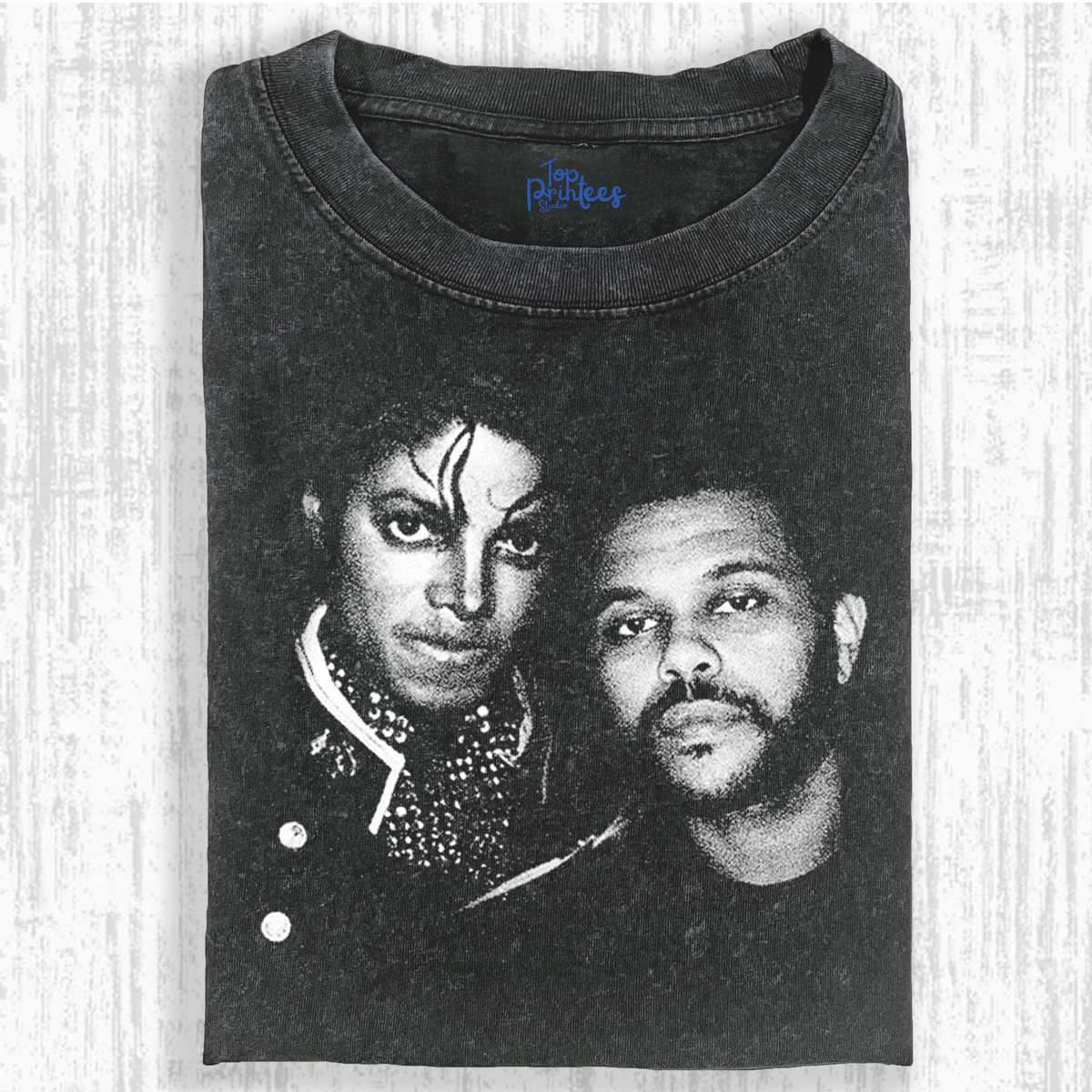 Chris Brown and Michael Jackson Vintage Washed Graphic T-shirt