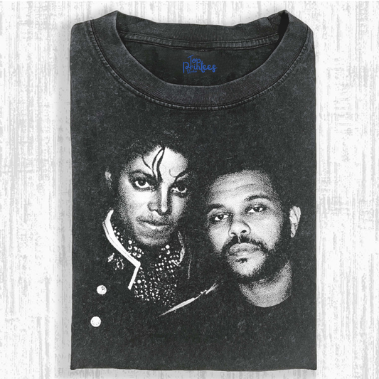 Chris Brown and Michael Jackson Vintage Washed Graphic T-shirt