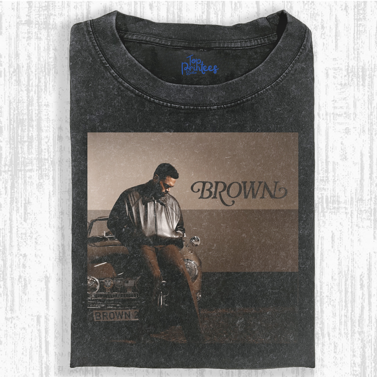 Vintage Washed Graphic T-Shirt –Chris Brown & BROWN