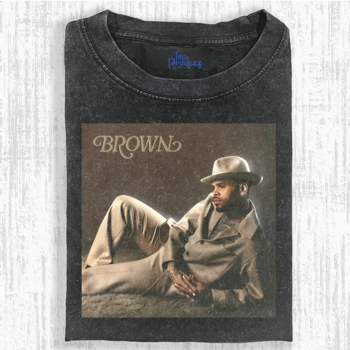 Vintage Washed Graphic T-Shirt –Chris Brown & BROWN