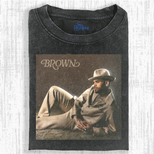 Vintage Washed Graphic T-Shirt –Chris Brown & BROWN