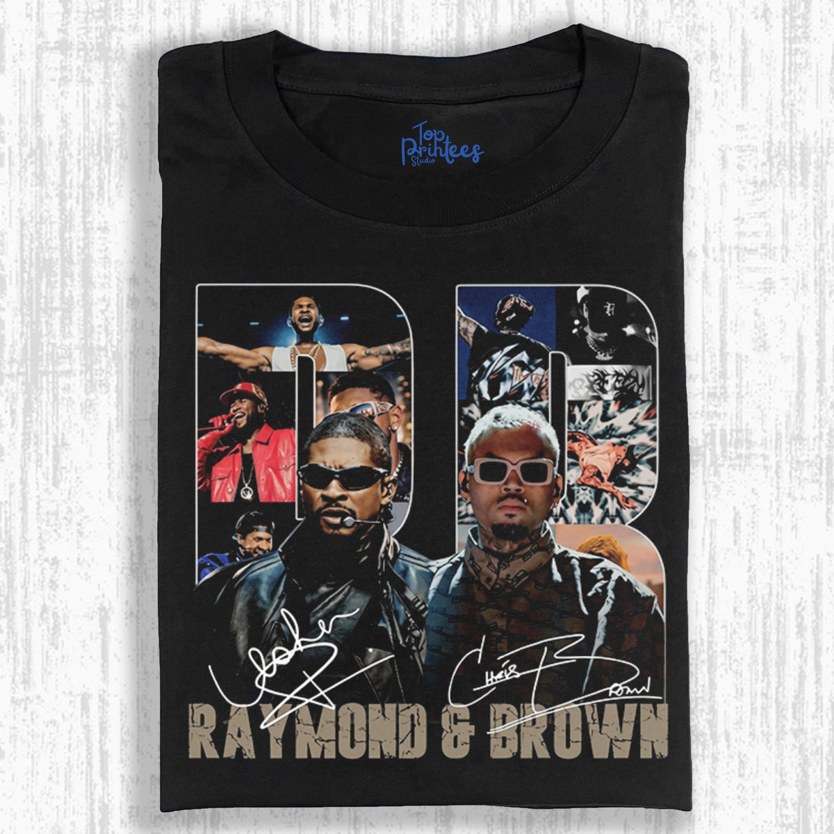 Vintage Washed Graphic T-Shirt – Chris Brown and Usher Tour