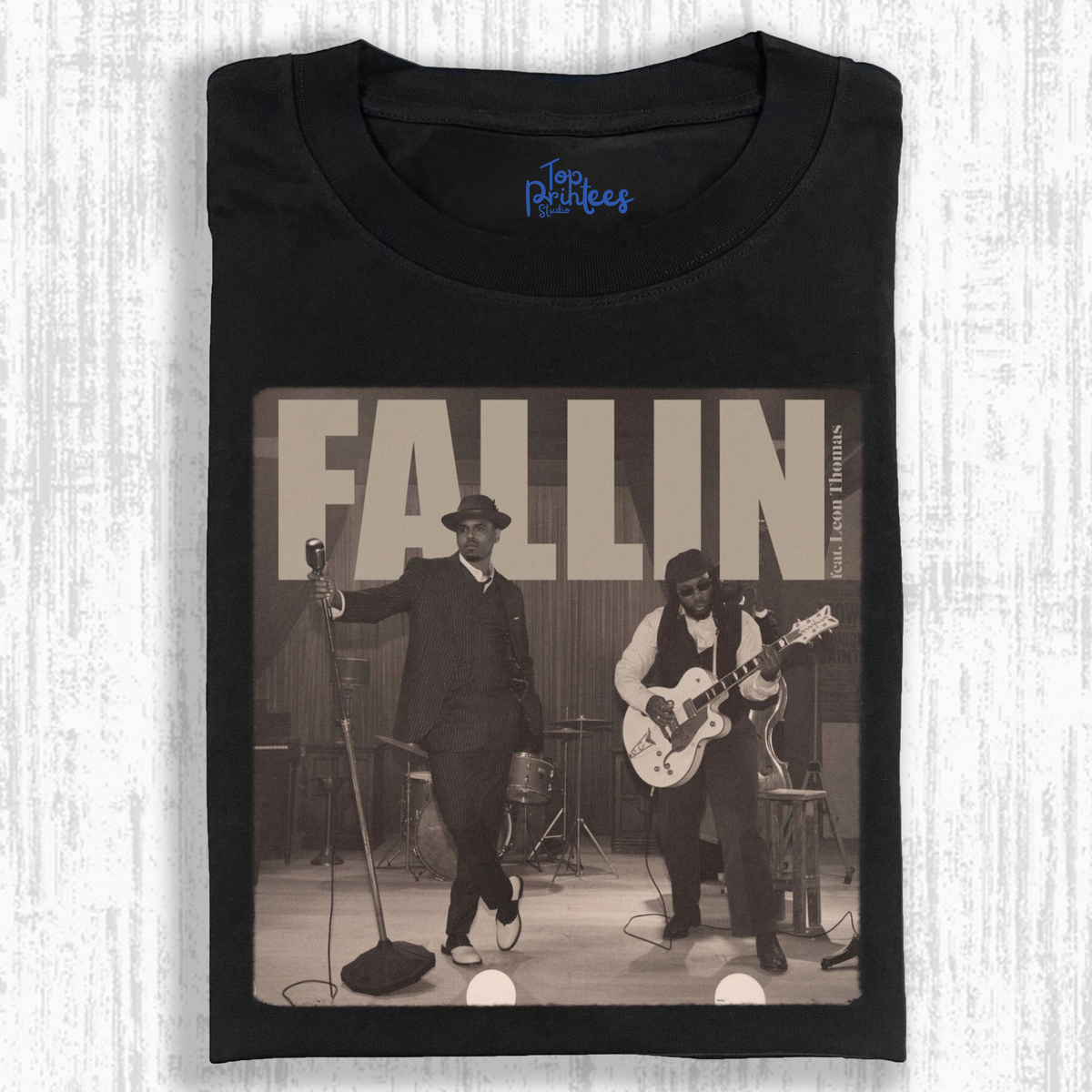 Vintage Washed Graphic T-Shirt – Chris Brown & Fallin